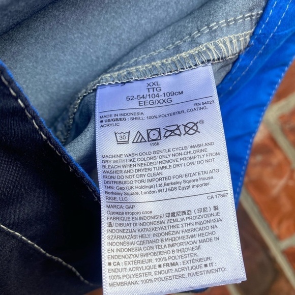 Gap Mens 2X Blue Swim Trunks Board Shorts - Picture 6 of 9